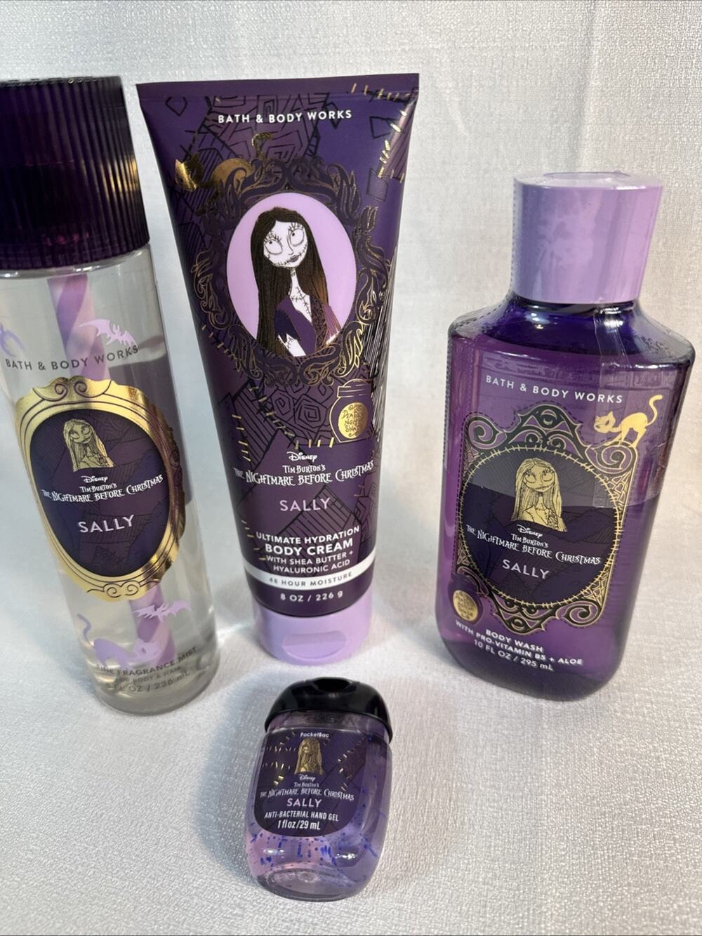 Bath & BodyWorks Sally TNBC Halloween Body Care Set 4 NEW
